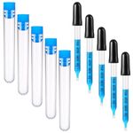 Aster 5 Pcs 1 ml Glass Liquid Droppers, Glass Eye Dropper, Medicine Droppers for Oils, Ear Eye Dropper Syringe Tool for Essential Oils, Feeding, Ear, Lab, Health Care, 5 Straight Tip