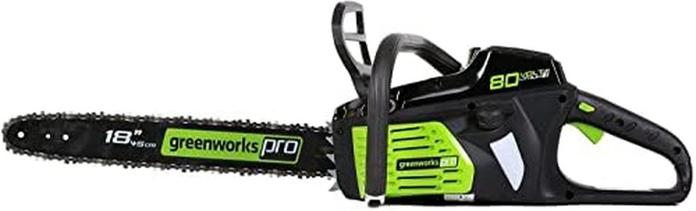Greenworks 80V Brushless 18-inch Chainsaw, Battery and Charger Not Included (GCS80420)