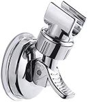 Qancekoo Adjustable Shower Head Holder Removable Suction Cup Shower Head Bracket No Drill Shower Head Bracket with Chrome Polished for Bathroom