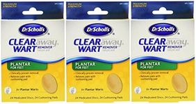 Dr. Scholl's Clear Away Wart Remover Medicated Disks Plantar for Feet, 24 Count (Pack of 3)