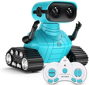 ALLCELE Robot Enfant Jouet,Télécommandés Rechargeables, avec Yeux LED, Musique et Sons Intéressants pour Garçons et Filles à Partir de 3 4 5 6 7 8 Ans Cadeau d'anniversaire(Bleu)