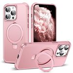 TIANLI Designed for iPhone 11 Pro Max Case with Magnetic Invisible Ring Stand [Compatible with Mag-Safe] [Military Drop Protection] Shockproof Anti-Slip Cover for iPhone 11 Pro Max 6.5 Inch,Rose Gold