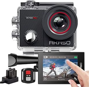 AKASO EK7000 Pro Touch Screen Action Camera 4K with Touch Screen EIS Adjustable View Angle Web Underwater Camera 40m Waterproof Camera Remote Control Sports Camera with Helmet Accessories Kit