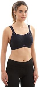 Panache Women's Non-Wired Sports Bra, Opaque, Black, 40E