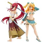 Zhongkaihua Fairy Tail Erza Scarlet & Lucy Heartfilia Aquarius Action Figure Anime Periphery Pvc Statue Home Desk Ornament Decoration Gift for Fan