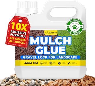 JDiction Mulch Glue for Landscaping – 32OZ Gravel Binder, Rubber Mulch Stabilizer, Landscape Mulch Lock Adhesive, Max Concentrated Rock Glue for Landscaping, Non-Toxic, Fast Drying, Lasts up to 2 Year