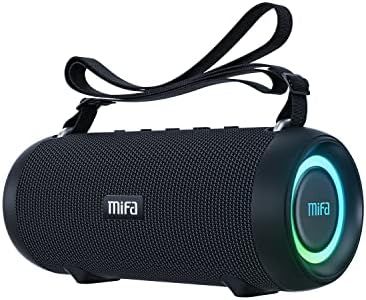 MIFA Enceinte A90 Haut-Parleur Bluetooth 60W sans Fil IPX7 étanche 30 Heures de Lecture Carte Micro SD Véritable Chargement stéréo USB-C sans Fil avec Housse de Protection et dragonne Portable