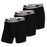 Joe Boxer Mens 3 Pack Stretch 90/10 Boxer Briefs, U019 Black, Medium US