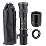 JINTU 420-1600mm 800mm Manual Telephoto Lens, EF/F Mount for Canon 4000D 2000D T7 T7i T6 T6i T5 T5i 80D 90D 77D 650D 60D 5D 1200D SL2 700D 70D 60D 50D 5D 6D 7D 600D 550D T3, T3i, T8I