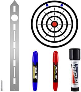 Axe Throwing Target Template Stainless Steel Target Template Stencil Comes with 3 Markers Axe Throwing Target Board Stencil Axe Throwing Set for Drawing Target Template, 20 x 2 Inches (Simple)