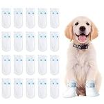 Disposable Dog Boots for Paw Protection, 20 Pcs Waterproof Pet Shoes with Adjustable Self-Adhesive Bandage, Dog Disposable Foot Covers for Outdoor & Indoor Walking (Large)