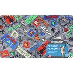 Drymate CPM1220YCC Cat Bowl Placemat, Cool Cat Grey (12" by 20")