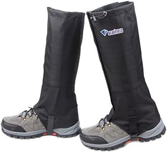 TRIWONDER Leg Gaiters Waterproof Snow Boot Gators Hiking Gaiters Men Women for Walking Climbing Hunting Cycling Backpacking Lightweight Rain Shoe Gaiters (1 Pair) (Black, L)