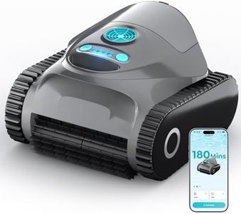 C1 Robotic Pool Cleaner with 180 Mins, Pool Vacuum for Inground Ground Pools up to 1615 sq.ft, Smart Routing, Wall Climbing, Dual Filtration, with APP, Multi-Mode Cleaning (Carbon Gray)