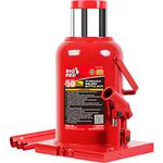 Torin Big Red T95007 Stubby Low Profile Hydraulic Welded Bottle Jack, 50 Ton (100,000 lb) Capacity