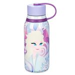 Disney Store Official Frozen Water Bottle in Stainless Steel, 325ml, Printed Drink Flask with Twist Top Lid and Flexible Carry Loop, School Water Bottle