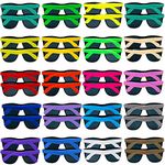 36 Pack 18 Colors Neon Sunglasses Party Favors, 80's Style for Pool Party,Beach Party,Christmas Celebration,Thanksgiving,Carnival,Graduation Party, Classroom prize,Summer Party,Birthday Party,for Girls Boys Teens Adults