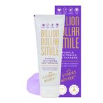 Billion Dollar Smile Purple Toothpaste for Teeth Whitening 75ml - Purple Corrector Peroxide Free Teeth Whitening Toothpaste, Tooth Polish, Daily Use