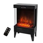 Benross 44140 Electric Fireplace Space Heater/Cast Iron Log Burner Effect / 2 Heat Settings/Remote & Touch Controls/Overheat Protection / 2000W Heating Power