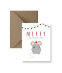 Merry Christmouse Christmas Mouse Greeting Card