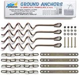 XDP Recreation 70113 Swing Set, Trampoline, & Patio Furniture Metal Ground Anchor Kit Hardware,Bronze