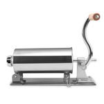 Sausage Stuffer, 3L Manual Sausage Maker Stainless Steel Horizontal Meat Stuffing Filling Machine for Home Kitchen Commercial Household Use