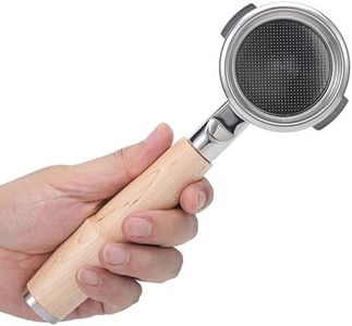 KNODOS Bottomless Portafilter 58mm Compatible with Breville Dual Boiler, Oracle, Oracle Jet Espresso Machines Maple Handle 2 Ears 18-21g Double Shot Filter Basket Included