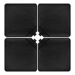 COSTWAY 4 Pieces Parasol Base, Water or Sand Filled Heavy Duty Cross Stand Holder, Outdoor Garden Patio Yard Cantilever Banana Umbrella Base Weight (50 x 50 x 7cm)