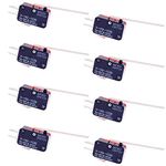 CESFONJER 8 PCS V-153-1C25 Micro Limit Switch Long Hinge Roller Momentary Cherry Push Button SPDT Snap Action Perfect for Arduino, Appliance and Electronic Equipment