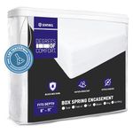 Degree of Comfort Box Spring Encasement King Size – Bed Bug Proof Zippered Dust Mite Waterproof Hypoallergenic Six-Sided Cover, 8-11” Depth