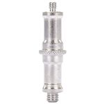 Metal 1/4" 3/8" Male Spigot Adapter Camera Screw for Umbrella Flash Light Tripod, Silver