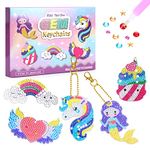 Girls Toys Age 6 7 8 9 10 Year Old Gifts for Girls, Craft Kits for Kids Arts And Crafts for Kids Age 10 6 7 8 9 Kids Birthday Presents Diamond Art Keyrings Unicorn Gifts for Girls Kids Birthday Gifts