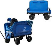 The Lounge Wagon – The Only Wagon That Converts into a 2-Person Chair - 3-in1 cart - Included Cargo net- Ultimate Beach Wagons– Beach Chairs for Adults – Sports Wagon(Umbrella Sold Separately)…