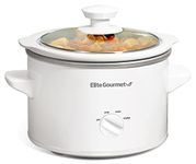 Maxi-Matic MST-250XW Elite Cuisine 1-1/2-Quart Round-Shaped Slow Cooker, White