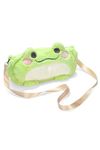 GeekShare Cute Plush Switch Carrying Case with A Removable Shoulder Strap, Portable Travel Bag Compatible with Nintendo Switch/OLED and Other Little Accessories - Frogs