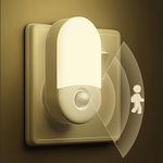 LOHAS-LED Motion Sensor Night Light Plug into Wall, 2 Pack, Motion Sensor Lights Indoor, Warm White 3000K, Plug in Night Light Movement Sensor Light Indoor for Kids Baby Adult Children's Room, Bedroom