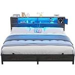 Homieasy King Size Bed Frame with S