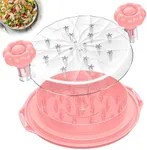 Chicken Shredder Tool Twist Large - 10'' Pro Meat Shredders for Chicken Breast,Visible Kitchen Gadgets Grinder Machine with Brush,Strong Anti-Slip Strip,Ergonomic Handle,BPA Free (Pink)