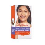 Sally Hansen Hair Remover Wax Strip Kit for Face, Brows & Bikini, 34 Strips (17- Double Sided Strips)