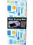 U & U UNIQUE UTILITIES Microfiber Dish Drying Mat (White, 50 X 38 cm)