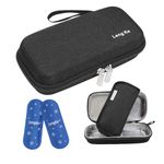 BOMKEE Insulin Cooler Travel Case, Insulated Pouch for Insulin Refrigerated Medicine Organizer Bag Carrying Case Storage Bag with 2 Ice Pack