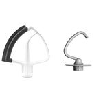 KitchenAid Tilt-Head Flex Edge Beater + KitchenAid Tilt-Head Coated C-Dough Hook (KSM Models)