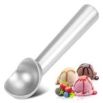 Ice Cream Scoop,7 inches Nonstick Anti-Freeze One Piece Aluminum Scooper Spoon, Heavy Duty Durable Design, Easy Clean, for Gelato, Cookie Dough, Sorbet, Almond by LifHap