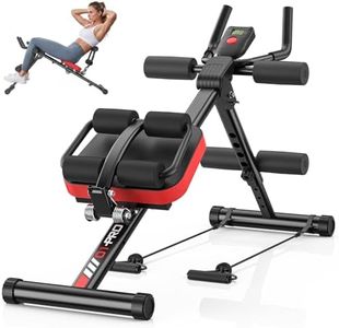 Dskeuzeew Bauchtrainer verstellbarer Bauchmuskeltrainer für Heim-Fitnessstudio mit LCD-Display und Abdominal Ab trainer Widerstandsbändern zusammenklappbares Trainingsgerät für Bauch max.150 kg