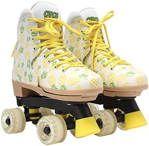 Circle Society 168219 Classic Adjustable Indoor and Outdoor Childrens Roller Skates - Crushed Pineapple 3-7 US
