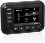 BOSS Audio Systems MGV550B Marine Gauge Receiver - Weatherproof, 5 Inch Touchscreen, Built-in Amplifier, Bluetooth, Digital Media MP3 Player, No CD Player, USB Port, AM/FM Radio