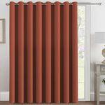 H.VERSAILTEX Blackout Patio Curtains 100 x 96 Inches for Sliding Door Extral Wide Blackout Curtain Panels Thermal Insulated Room Divider - Grommet Top, 8' Tall by 8.5' Wide - Orange