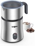 Detachable 4-in-1 Milk Frother and Steamer, PARIS RHÔNE 500ml Hot Chocolate Maker and Electric Milk Heater with Hot & Cold Foam, Dishwasher Safe