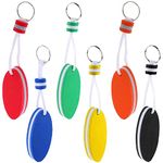 Oval Floating Key Ring, 6PCS Colorful Foam Floating Keychain, Key Float Keychain Pendant for Fishing Surfing Outdoor Sport