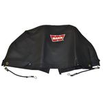 WARN 13917 Soft Winch Cover with Bungee Cord Fasteners for 9.5ti and XD9000i Winches, Black